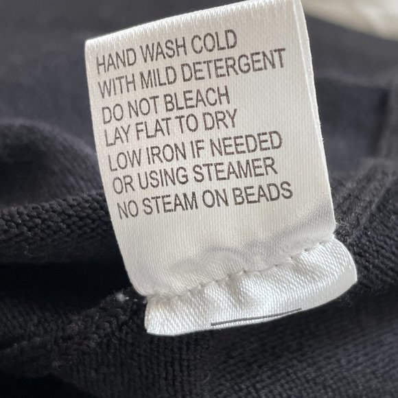 Black Silk Beaded Sweater - Picture 7 of 10